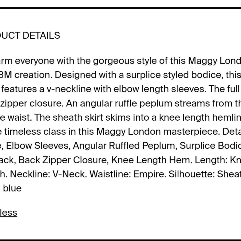 Maggy London Navy Blue Dress Size 12 - Picture 11 of 11